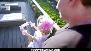 Small chick Coco Loveclock wants her tight vagina to be