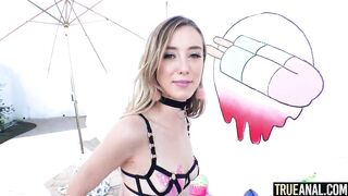 TRUE ANAL Thin blonde Haley Reed needs more anal