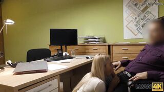 LOAN4K. Bro helps a blonde women when she needs extra
