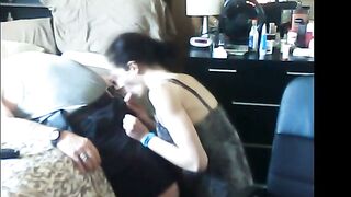 our Women friends daughter giving hubby a head