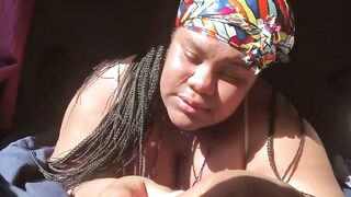BBW Redbone Giantess Stuffed Full of Big Black Dick