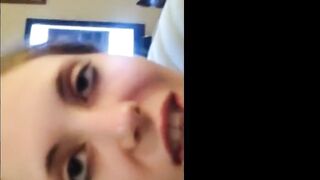 Cuck Husband Feeding big black cock in Ex-Fiance Mouth