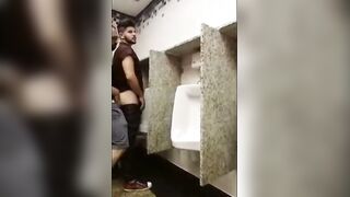 Breeding a Slut: Bareback in a Public Bathroom Orgy