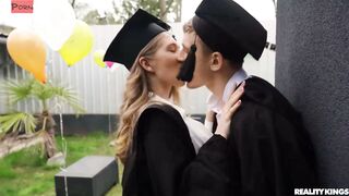 Sneaky Graduation Sex with Blonde Teen
