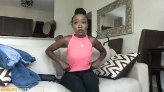 Petite Ebony Model Auditioned by Hung White Producer