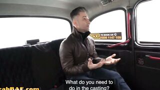 Curvy European Cabbie Assfucked by Passenger in Backseat
