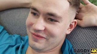 Busty Stepmom Gets Facial Reward For Daddys Initiative