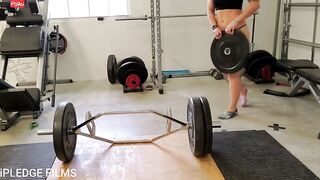 Fit Cougar Ipledgeallegiance Deadlifts and Dances Nude in the Gym