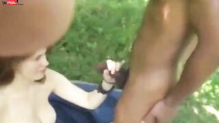 Boyfriend Shares Girlfriend in the Woods