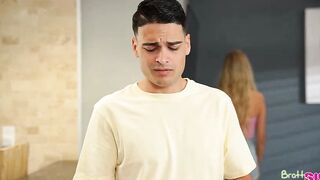 Stepbrother Facial Cumshot with Small Tits Teen