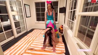 Yoga Instructor BADKITTYYY Stretches and Bends Ami Bue