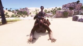 Furry Cow MILF Anal Game
