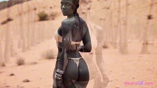 AI Interracial: Tribal Women Take First White Cock in Wild Village
