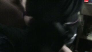 Dark Room Anal Sex with Lube and Handjob