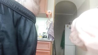 a bbw has a mouthful of cum after a fellatio