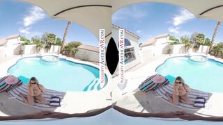 Erotic America - Kenna James shows jugs off at the Pool into VR
