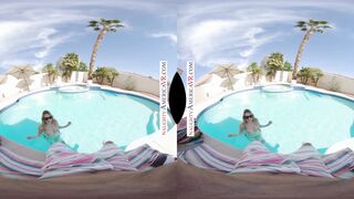 Erotic America - Kenna James shows jugs off at the Pool into VR