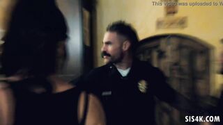 Officers entering inside a family quarrel