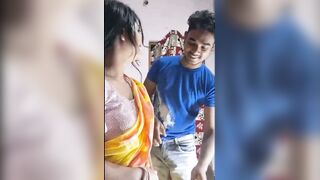 Indian Couple Romantic Dance Scene in Saree and Jeans