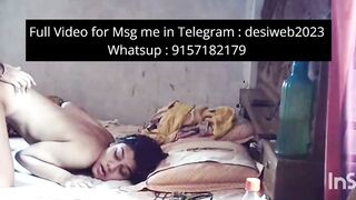 Indian Girl Deepthroats Cock on Bed Standing Fuck