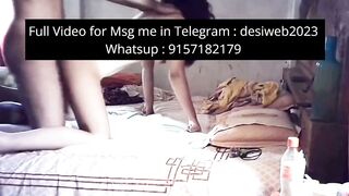 Indian Bhabhi Sucks Cock on Bed and Shows Bare Boobs and Pussy