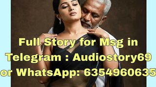 Indian Sexy Mom in Black Saree with Grey Haired Daddy