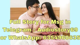 Indian Stepmom in Pink Nightie Sits on Bed with Glasses Boyfriend