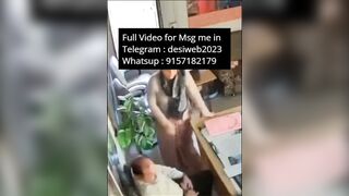 Indian Wife Sucks Cock in Office While Husband Works at Desk
