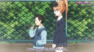 Big Tits Anime Nurse Rides Small Guy for Creampie in Dorm Room