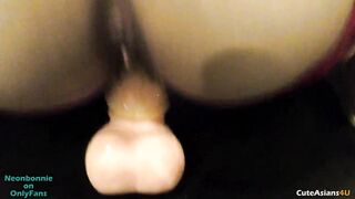 Blue Haired eastern Loves Having Fun with Her Sex Sex Toy