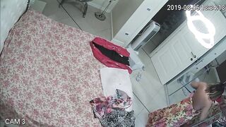 secret Webcam. sexy Cougar Blonde changing inside bedroom