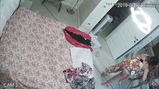secret Webcam. sexy Cougar Blonde changing inside bedroom