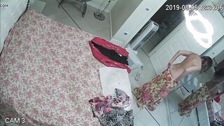 secret Webcam. sexy Cougar Blonde changing inside bedroom