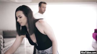 Crazy stepsis Casey Calvert blows and fucks dirty stepbrother with