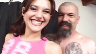 Dumb Skank Gets Face Slapped & Throat Fuck