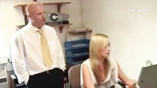 British Skank Fucks Her Boss To Gain Promotion