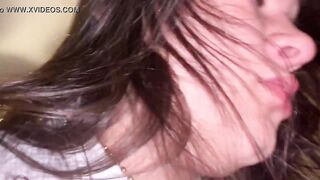 Hispanic stepsister blows my penis while family is away. La
