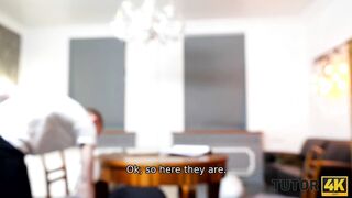 TUTOR4K. Beauty old professor and younger man become couple during class