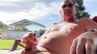 Masturbating public
