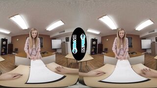 WETVR Blonde Schoolgirl Fucks Professor Into Virtual Reality