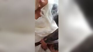 Princess sex into bed insert cucumber into her cunt