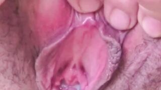 MY WOMAN'S Twat OPEN, FULL OF SEXSUAL CREAM, READY FOR