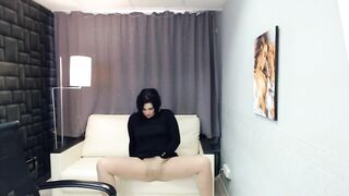 Thin Russian woman undresses on web cam