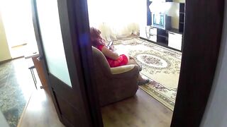 Anal sex with mature cougar inside g-string