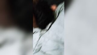 Chubby barely legal into first 3 way with old male friends