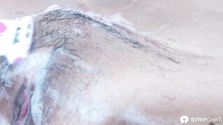 VioletaGoddess gets her tight twat bald and pounded!