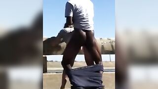 Fucking my fiance on a bridge.