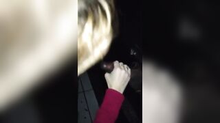 White fiance sucks bbc at the gloryhole
