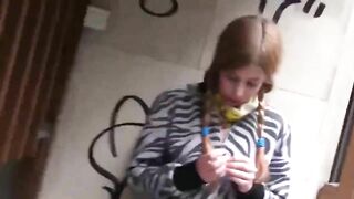 Naive Hispanic chick creampied by older man