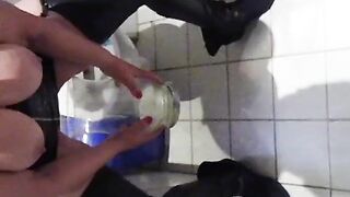My wifey pees into a flower pot